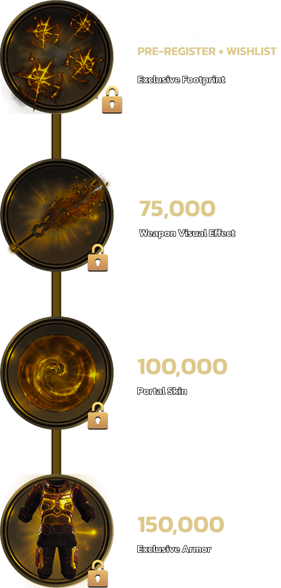 Crystalfall Milestone Rewards 50,000 to 500,000 Registers